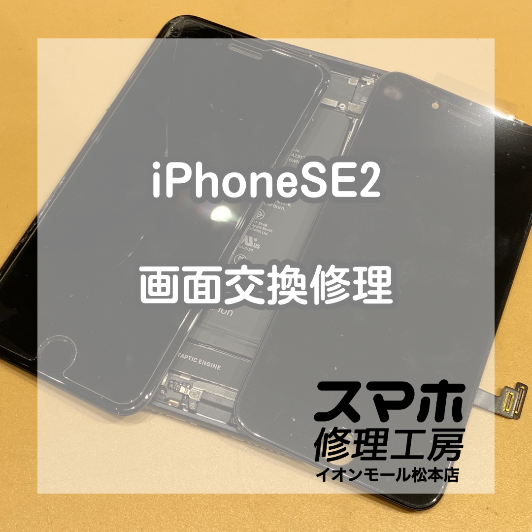 iPhone SE2画面が映らない？交換30分【スマホ修理工房イオンモール松本店】